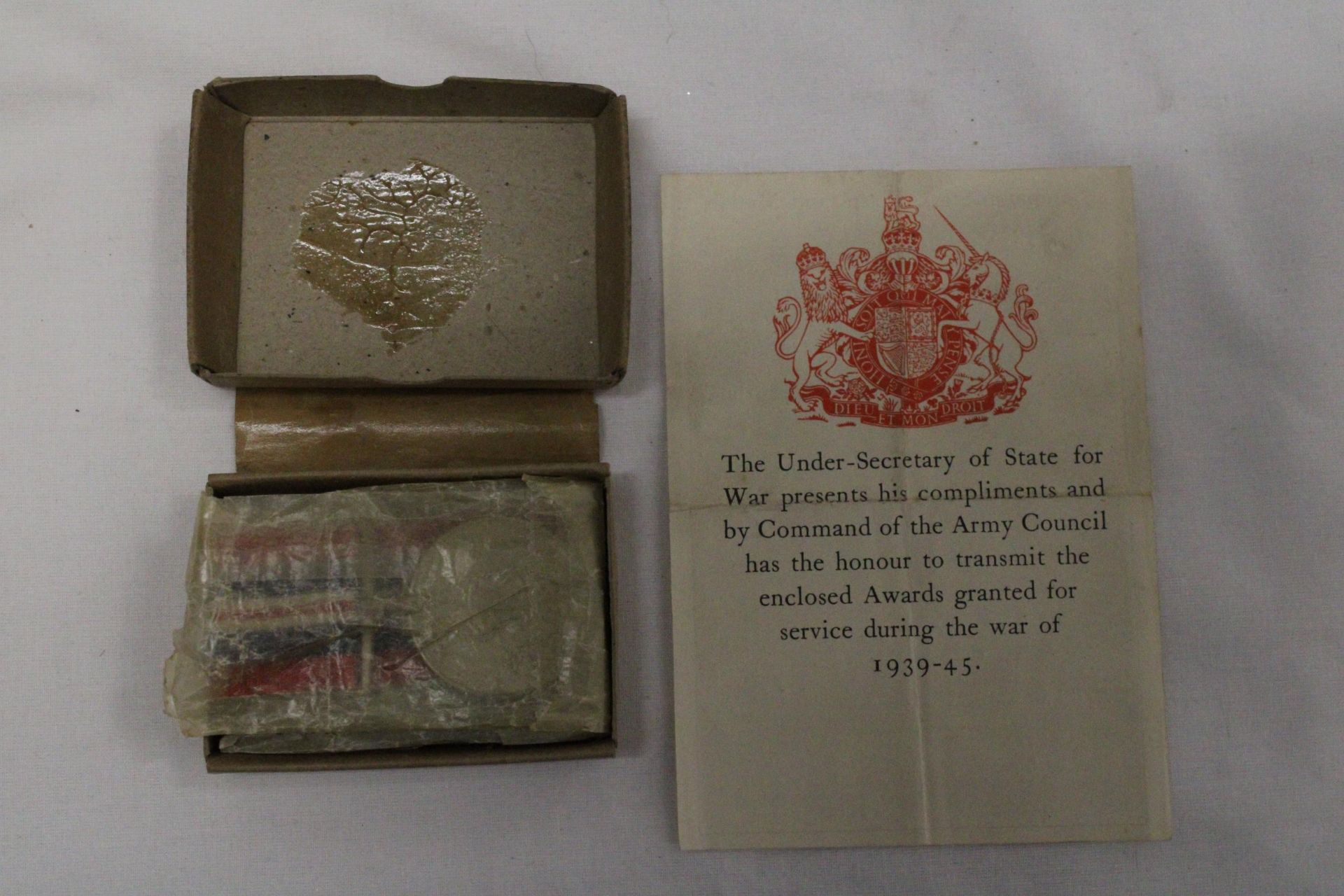 FOUR WW2 MEDALS AND CERTIFICATE - Image 5 of 5