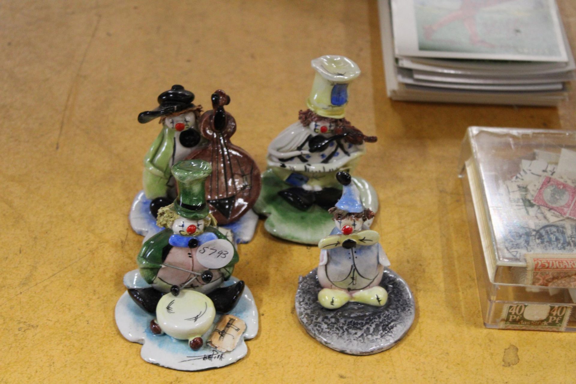 FOUR ZAMPIVA, ITALIAN ART FIGURE MUSICIANS