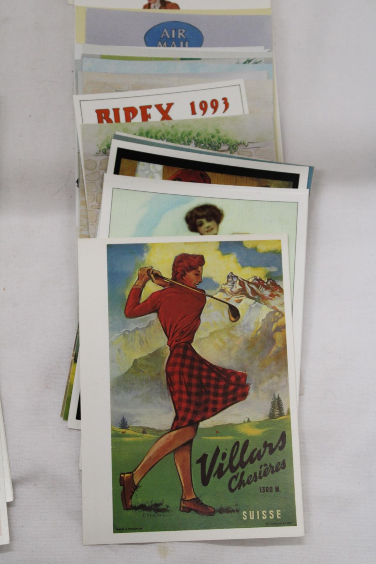 A COLLECTION OF POSTCARDS DEPICTING VINTAGE SPORTING CLOTHING STYLES - Image 4 of 5