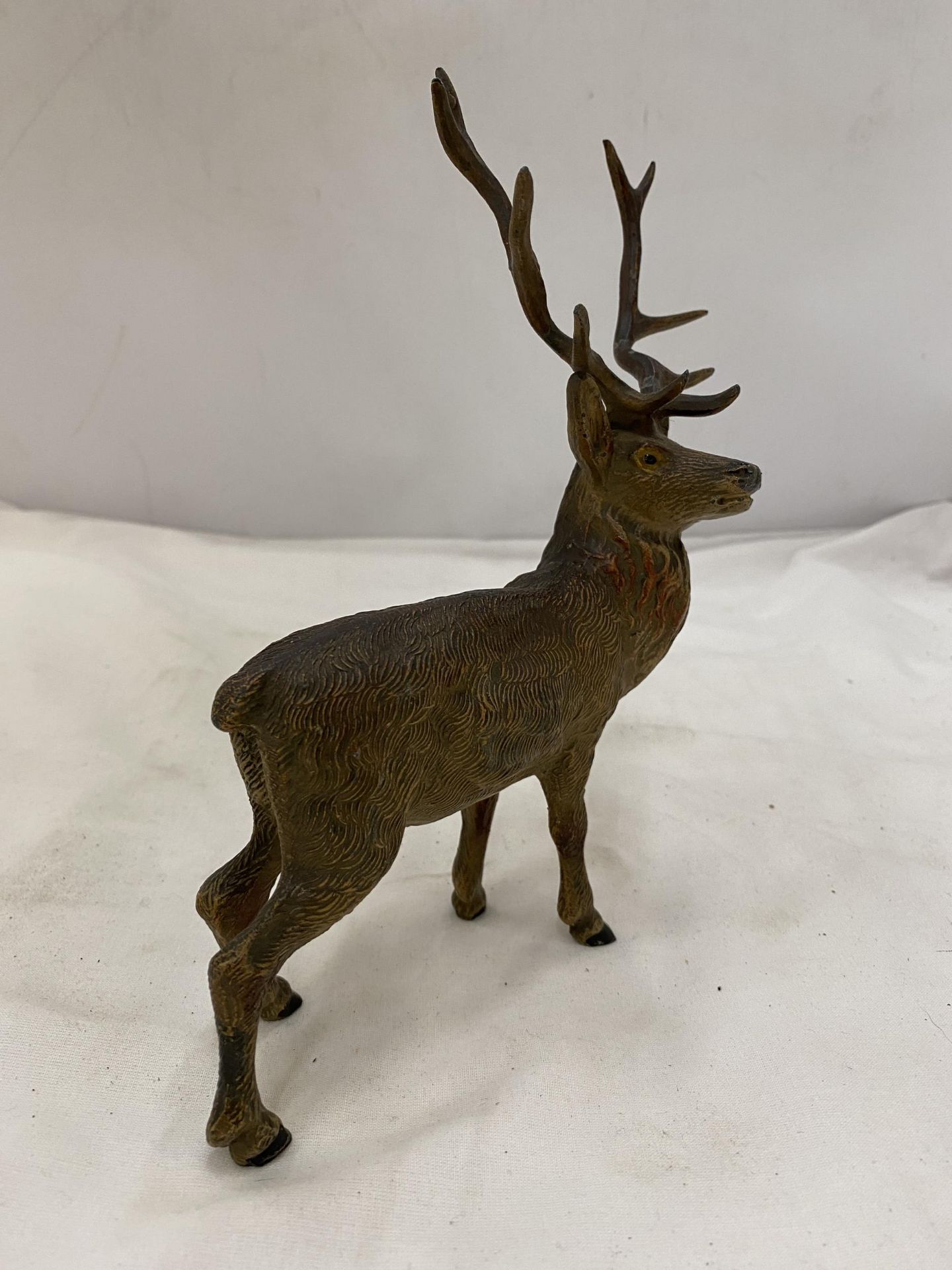 A GOLD PAINTED AUSTRIAN STAG FIGURE - Image 6 of 6