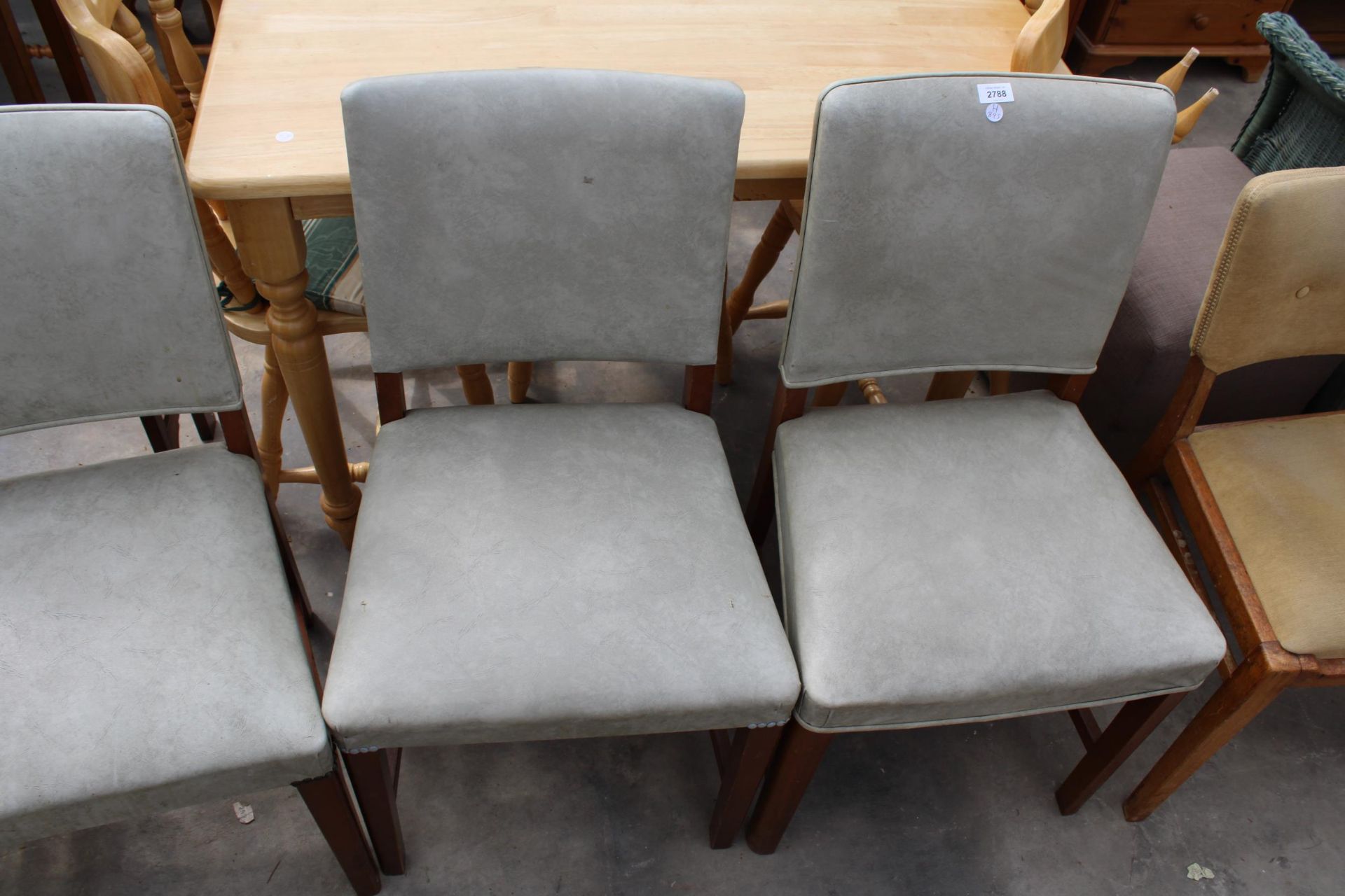 FOUR MODERN UPHOLSTERED DINING CHAIRS - Image 2 of 3