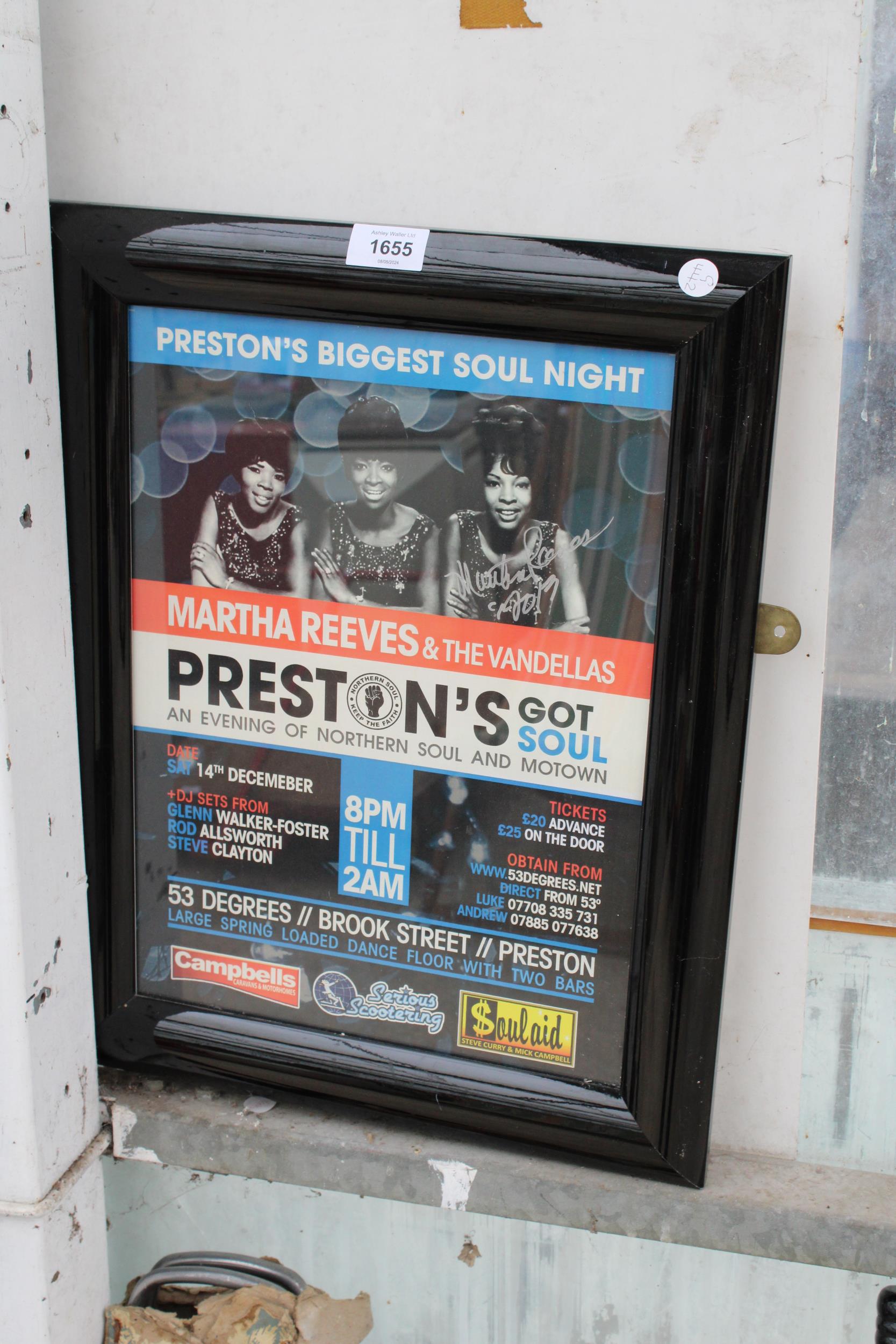 A FRAMED 'PRESTONS BIGGEST SOUL NIGHT' POSTER