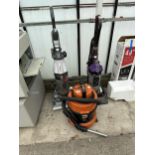 THREE VARIOUS VACUUM CLEANERS TO INCLUDE TWO DYSONS