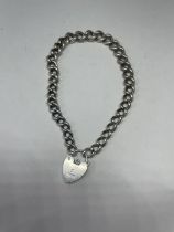 A SILVER DOUBLE ALBERT WRIST CHAIN