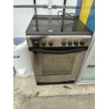 A SILVER AND BLACK ELECTRIC OVEN AND HOB BELIEVED IN WORKING ORDER BUT NO WARRANTY