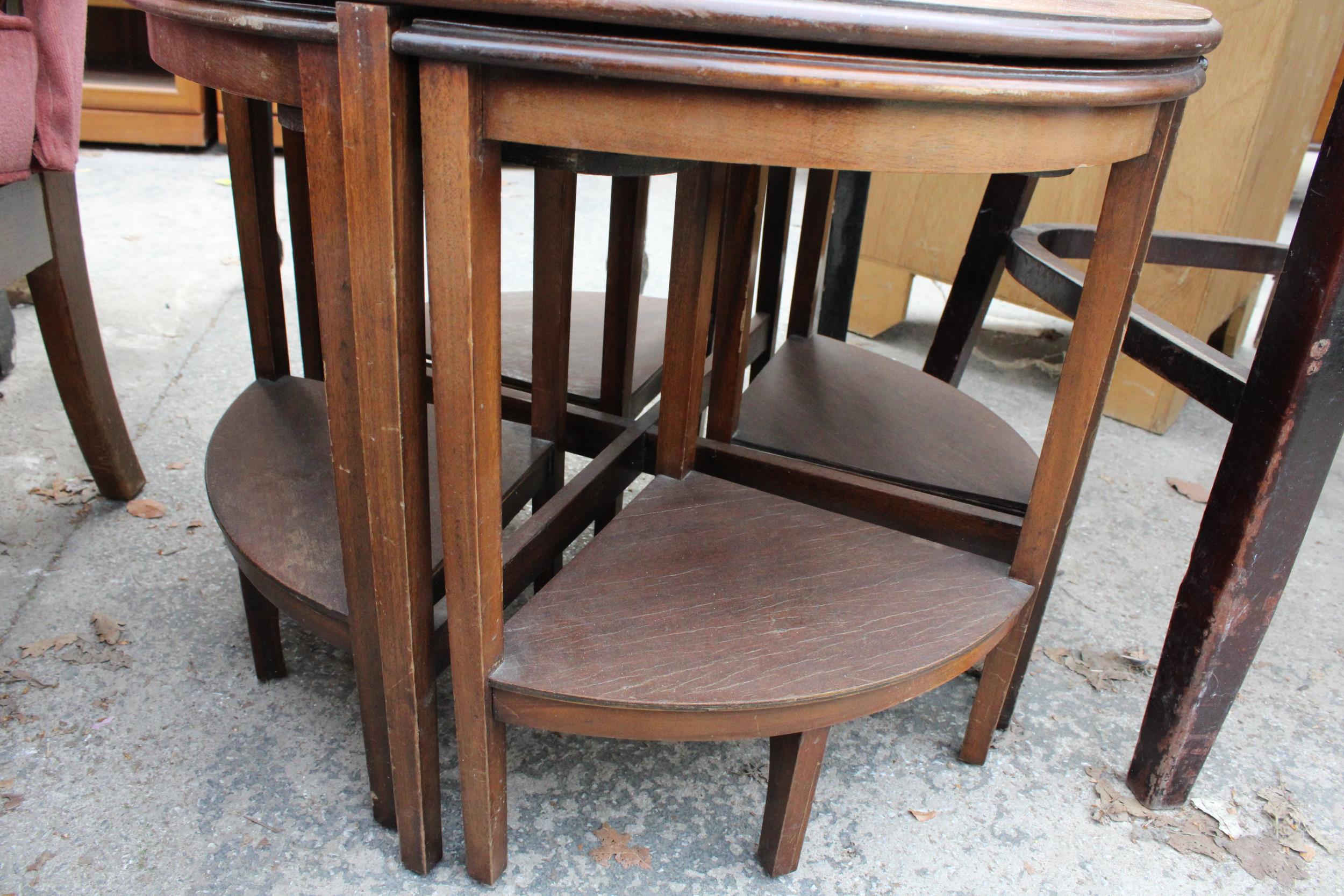 A MID 20TH CENTURY 23.5" DIAMETER NEST OF FIVE TABLES - Image 3 of 3