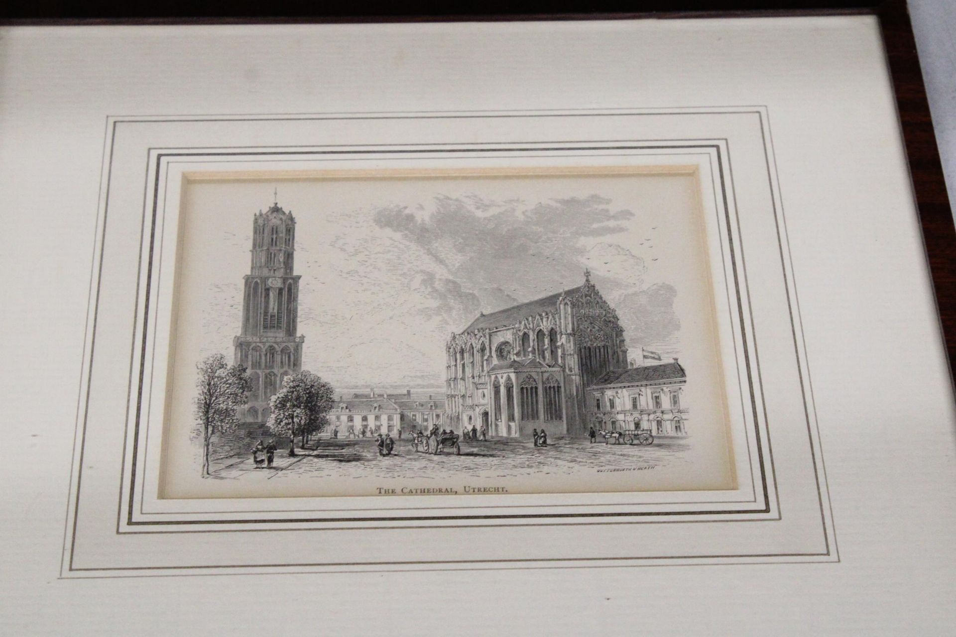 TWO FRAMED PRINTS OF THE CATHEDRAL UTRECHT AND VIEW ON THE CANAL, UTRETCHT - Image 5 of 5