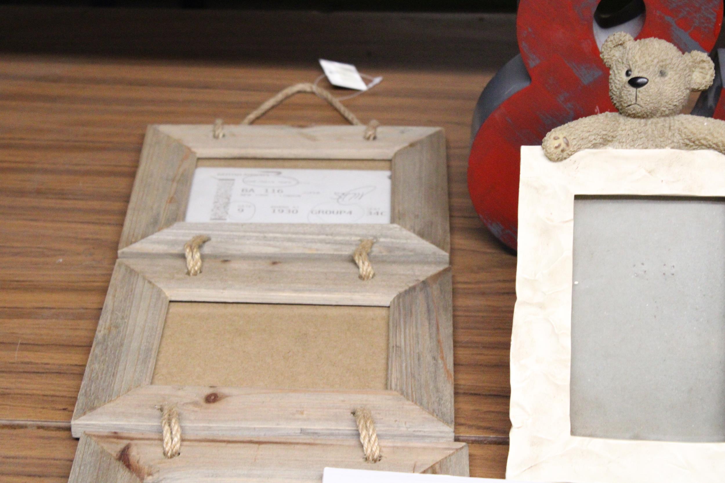 A QUANTITY OF PHOTO FRAMES, A VW CAMPER SALT AND PEPPER SET, ETC - Image 2 of 6