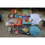 AN ASSORTMENT OF VARIOUS BOARD GAMES AND TOYS ETC