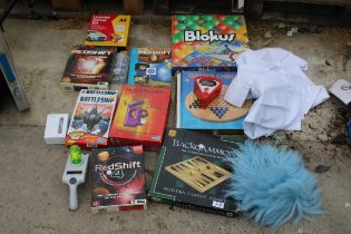 AN ASSORTMENT OF VARIOUS BOARD GAMES AND TOYS ETC