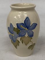 AN UNMARKED SMALL MOORCROFT CAMPANULA VASE