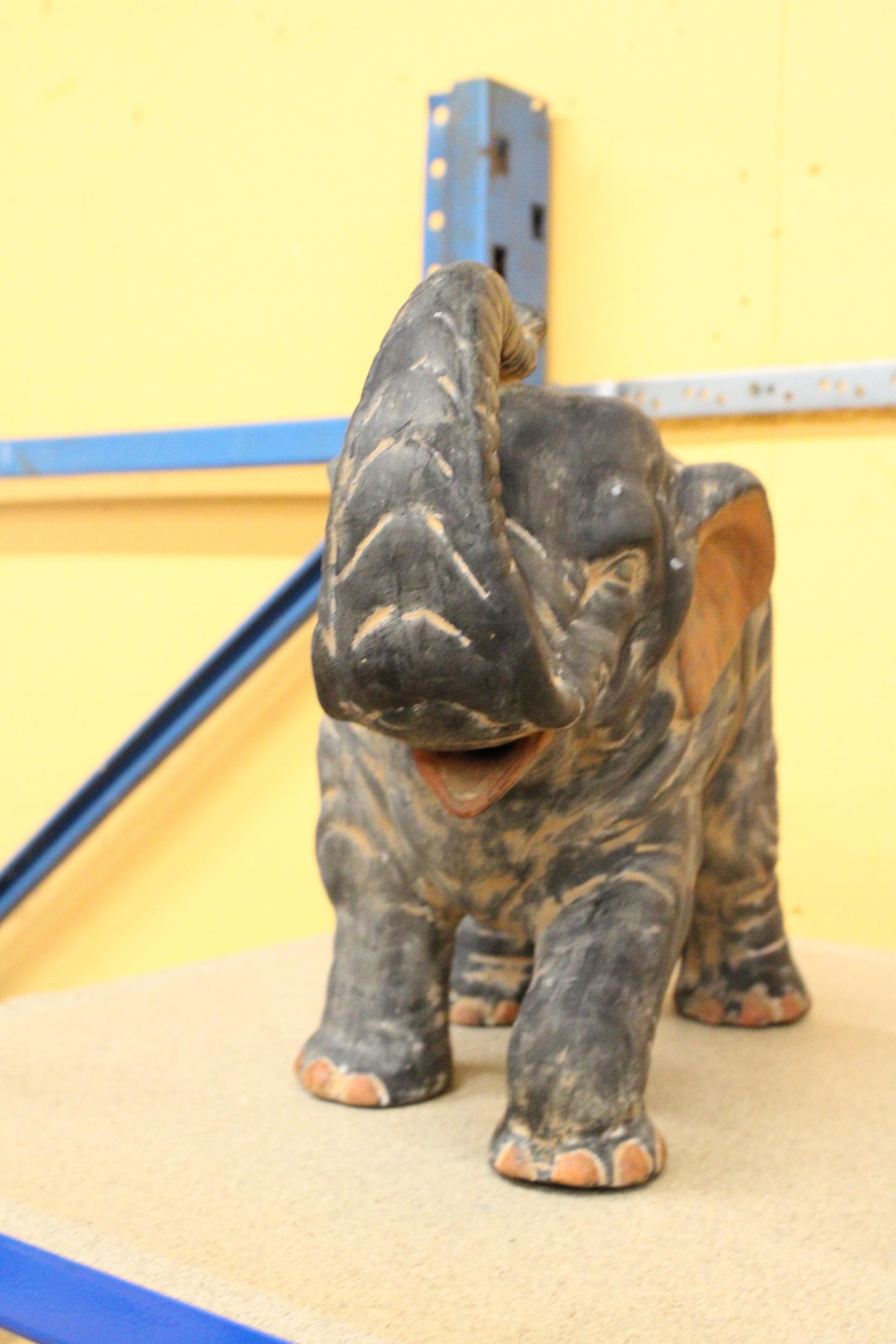 A LARGE STONE WARE ELEPHANT ORNAMENT - Image 2 of 4