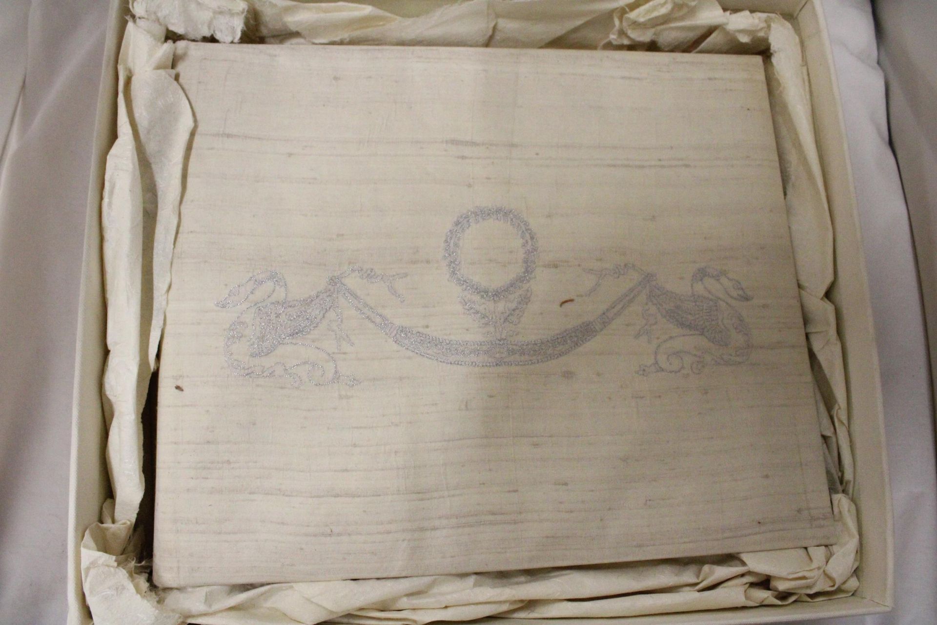 A LARGE PHOTOGRAPH ALBUM WITH AN EMBROIDERED SILK COVER - Image 2 of 4