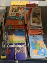 A QUANTITY OF BOOKS TO INCLUDE DR SEUSS, THE GOLDEN BOOK OF POEMS, TRAVEL GUIDES AND MAPS OF