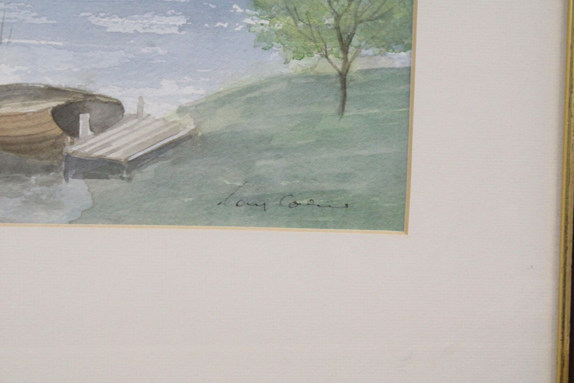 TWO FRAMED SCENIC WATERCOLOURS WITH ARTISTS SIGNATURES - Image 4 of 7