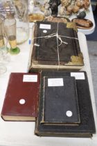 THREE ANTIQUARIAN BIBLES TO INCLUDE, HOLY BIBLE, WITH MATTHEW HENRY'S COMMENTARIES, JOHN G