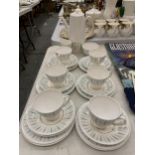 A BONE CHINA QUEEN ANNE "CAPRICE TEASET TO ALSO INCLUDE A COFFEE POT, CREAMER AND SUGAR BOWL