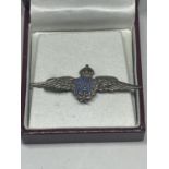 A SILVER R A F WINGS BROOCH