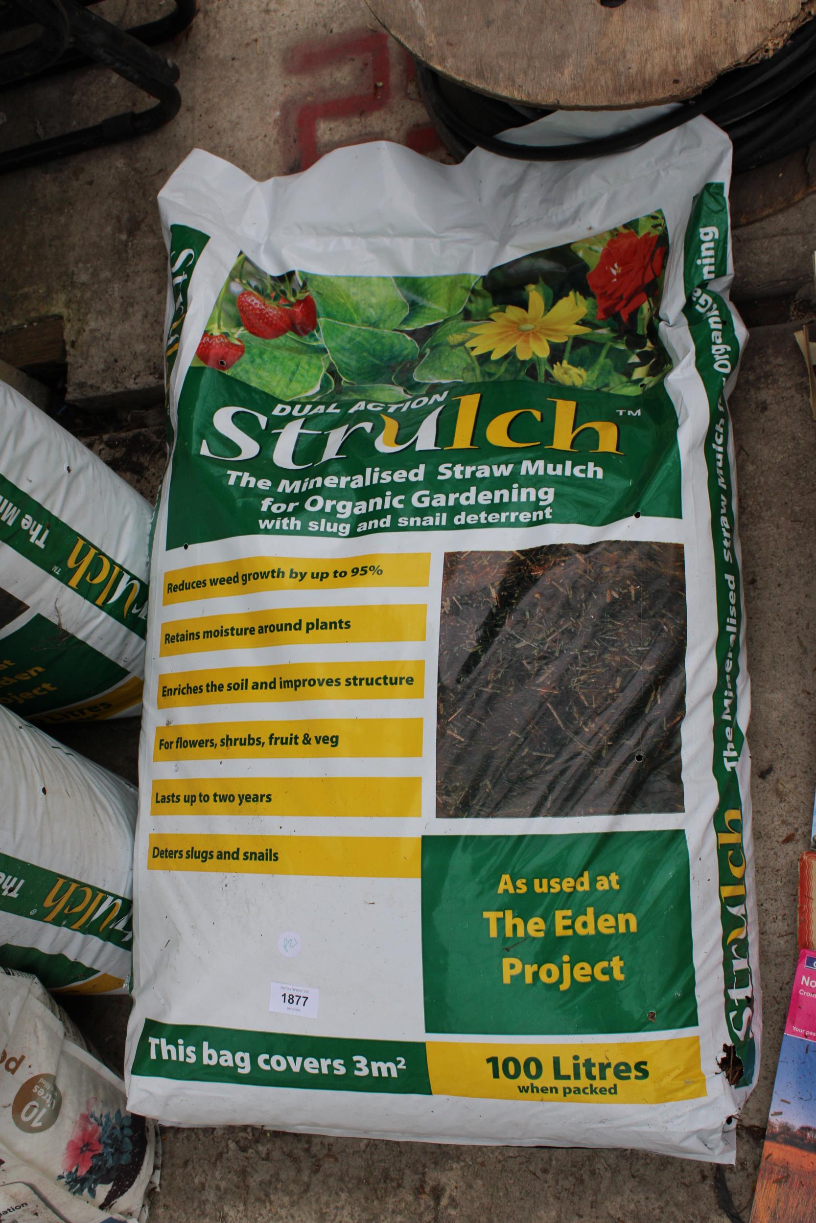 THREE BAGS OF STRULCH STRAW MULCH AND A BAG OF WATER RETENTION GRANUALES - Image 2 of 3