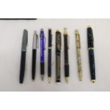 A COLLECTION OF EIGHT VINTAGE PENS