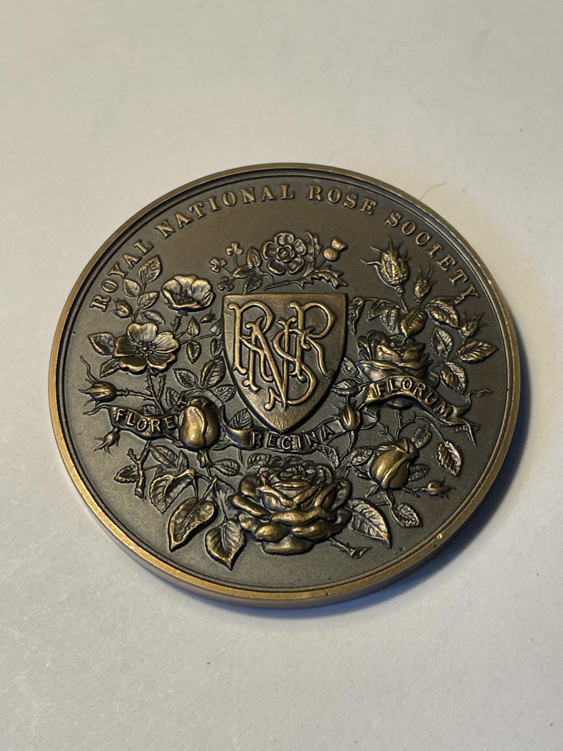 A BRONZE ROSE SOCIETY MEDAL