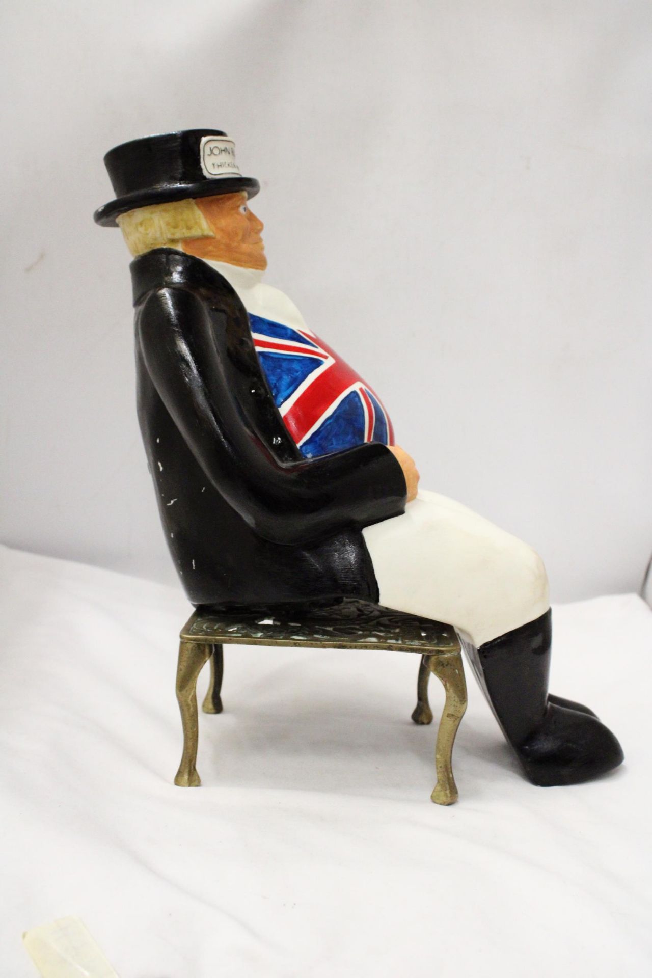 A "JOHN BULL TYRES" ORNAMENT ON BRASS STOOL - Image 3 of 5