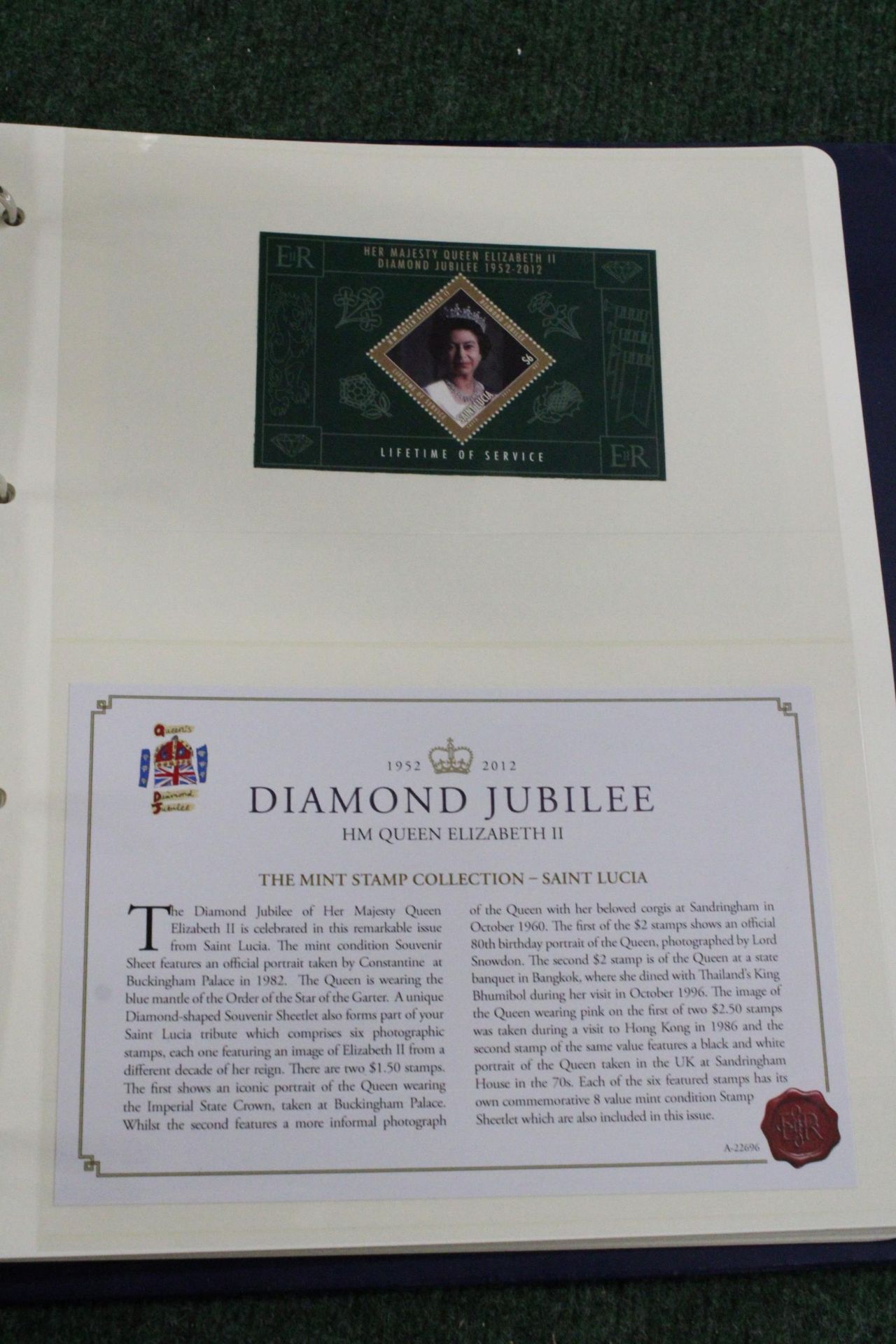 AN ALBUM CONTAINING QUEEN ELIZABETH 11, DIAMOND JUBILEE STAMPS - Image 6 of 6