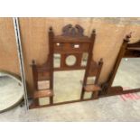 AM MAHOGANY OVERMANTLE WITH EIGHT MIRRORS