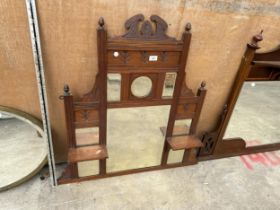 AM MAHOGANY OVERMANTLE WITH EIGHT MIRRORS