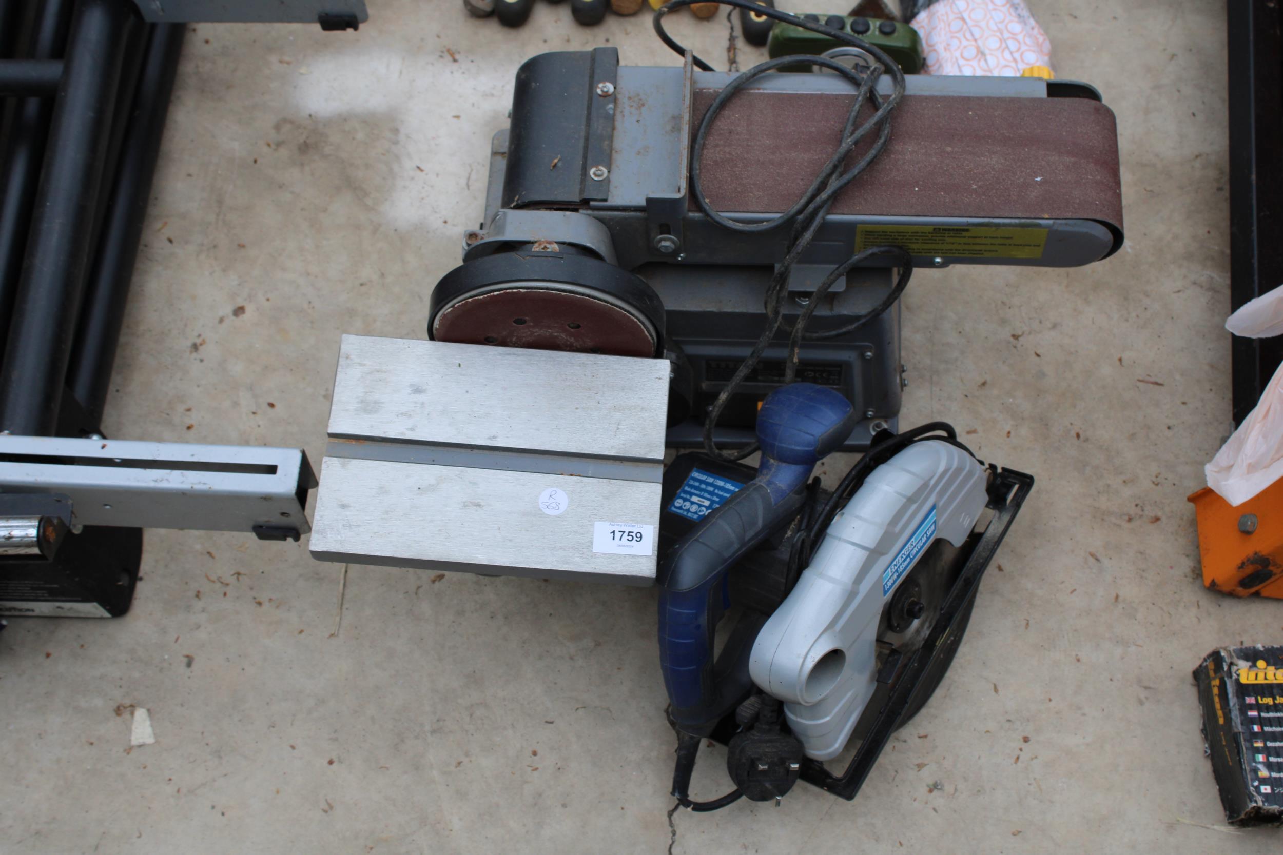 A TITAN BELT SANDER AND A CIRCULAR SAW