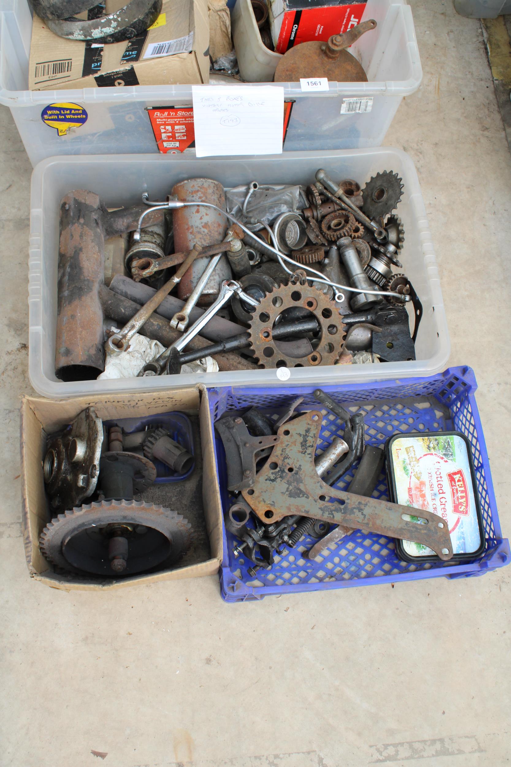 FIVE BOXES OF VINTAGE MOTORBIKE SPARES - Image 3 of 5