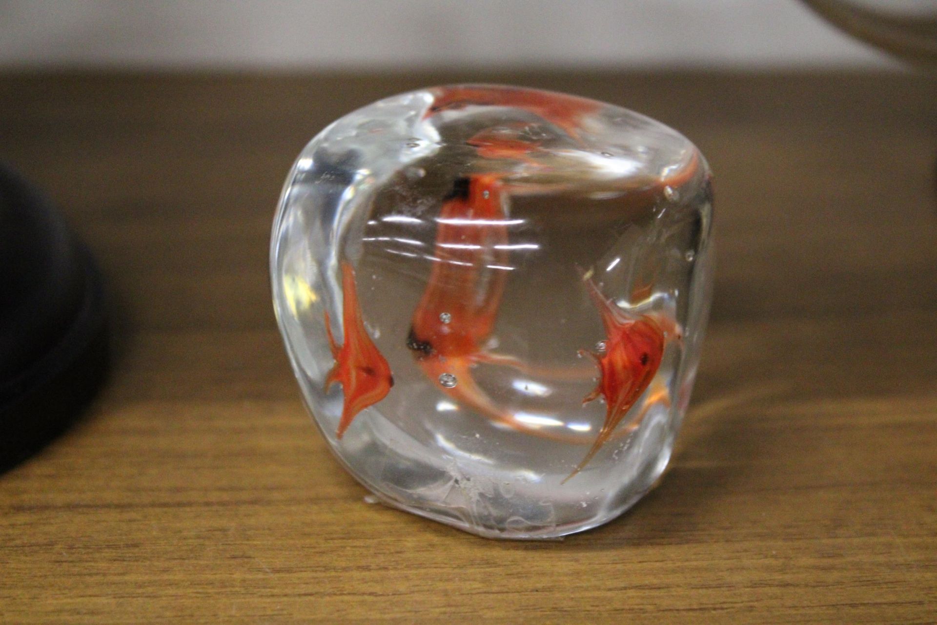 A VINTAGE MURANO GOLDFISH PAPERWEIGHT, WITH STICKER TO THE BASE - Bild 3 aus 4