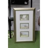 THREE WATERCOLOURS OF COUNTRY SCENES IN ONE FRAME, SIGNED BRIAN LEE