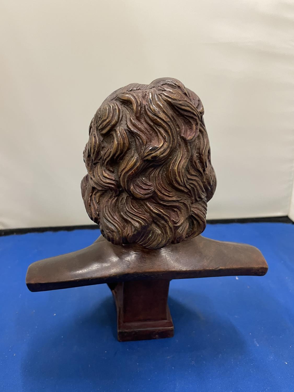 A BRONZE BUST OF BEETHOVEN - Image 6 of 8