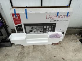 A DIGIHOME 49" TELEVISION WITH REMOTE CONTROL
