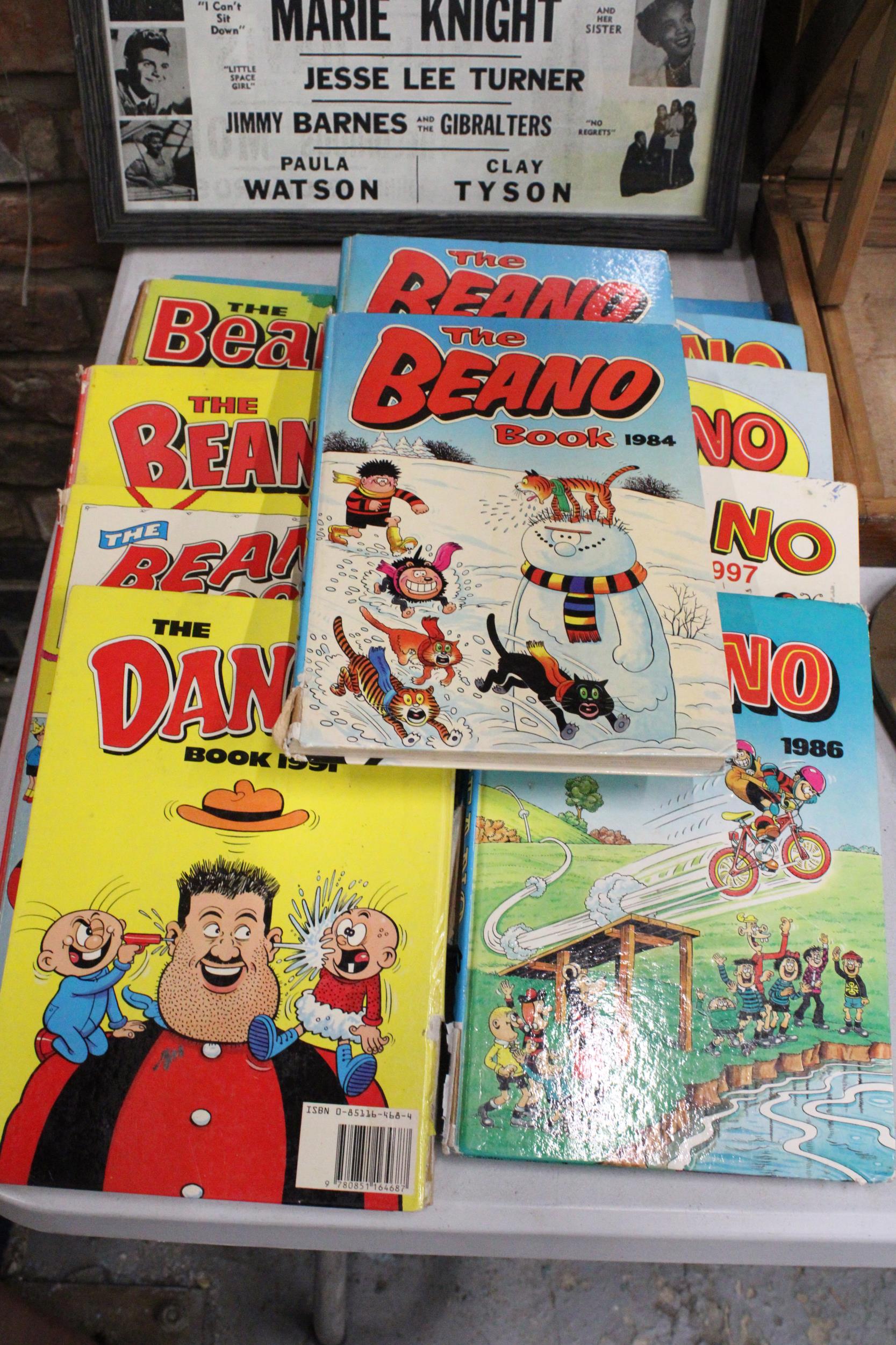 ELEVEN BEANO ANNUALS AND ONE DANDY - 1972 - 1997