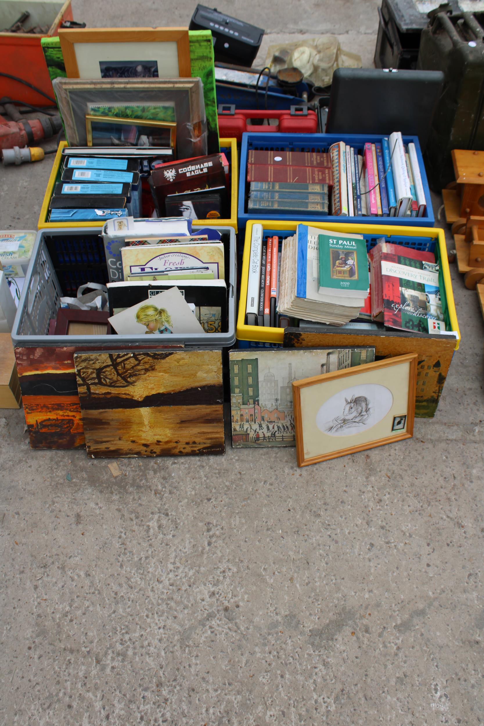 A LARGE ASSORTMENT OF VARIOUS BOOKS