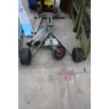 A METAL FOLDING DOLLY AND STANDS