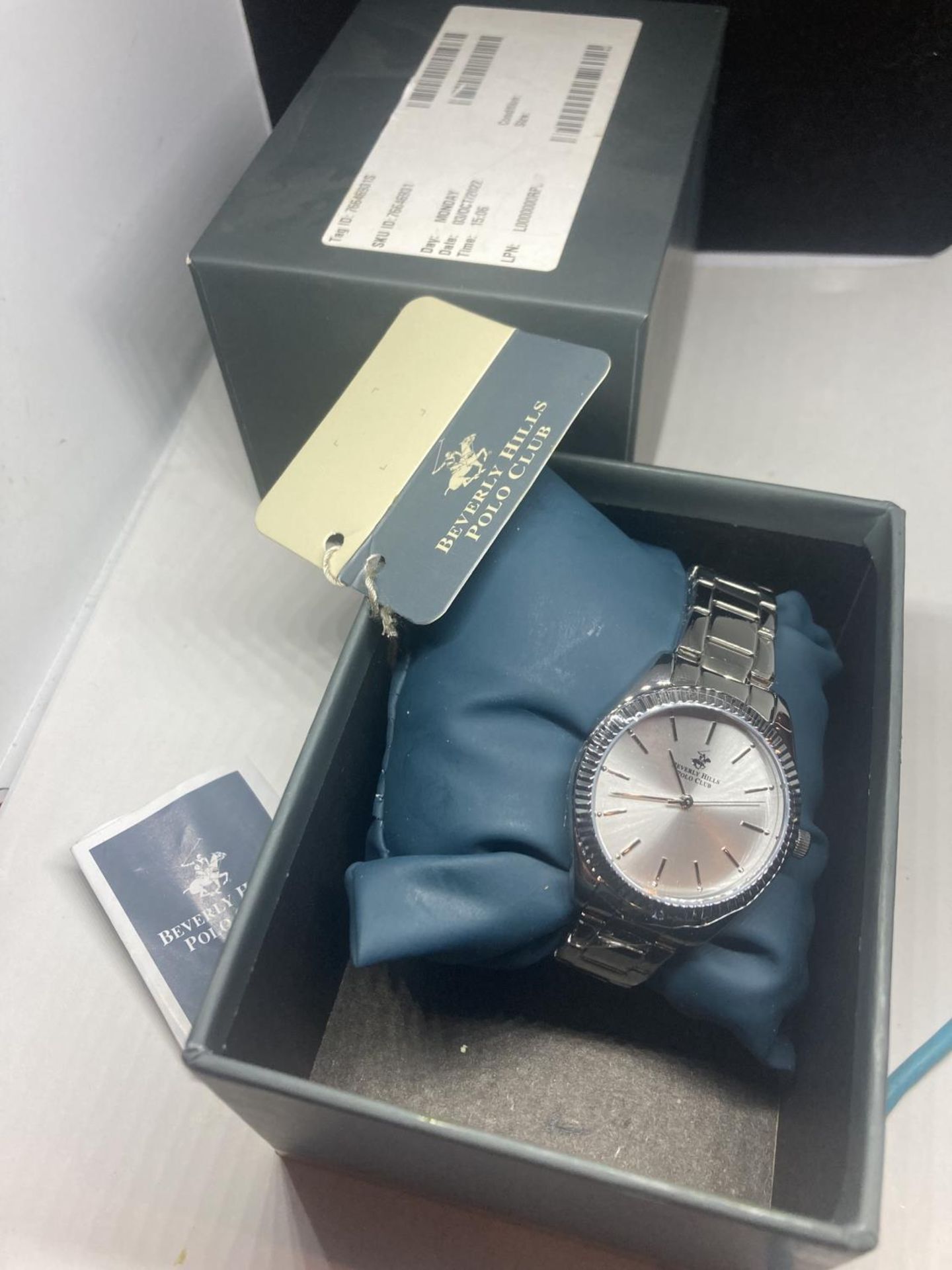 AN AS NEW AND BOXED BEVERLEY HILLS POLO CLUB WRIST WATCH SEEN WORKING BUT NO WARRANTY - Image 2 of 10