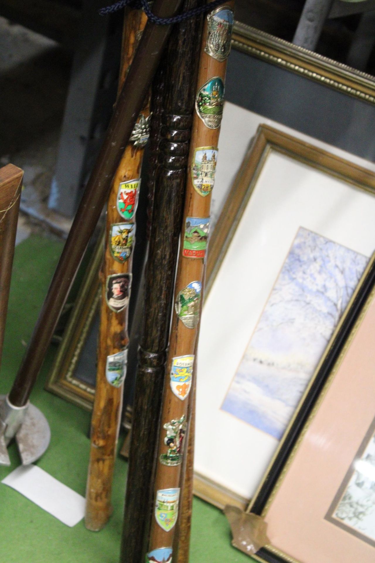 A QUANTITY OF WALKING STICKS TO INCLUDE A SHOOTING STICK - Image 3 of 4