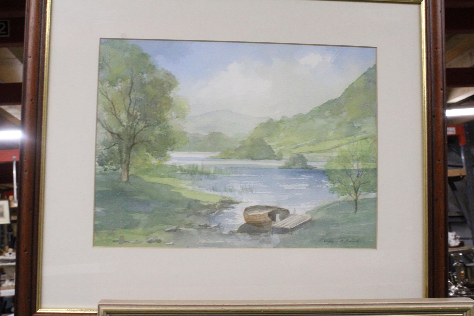 TWO FRAMED SCENIC WATERCOLOURS WITH ARTISTS SIGNATURES - Image 3 of 7