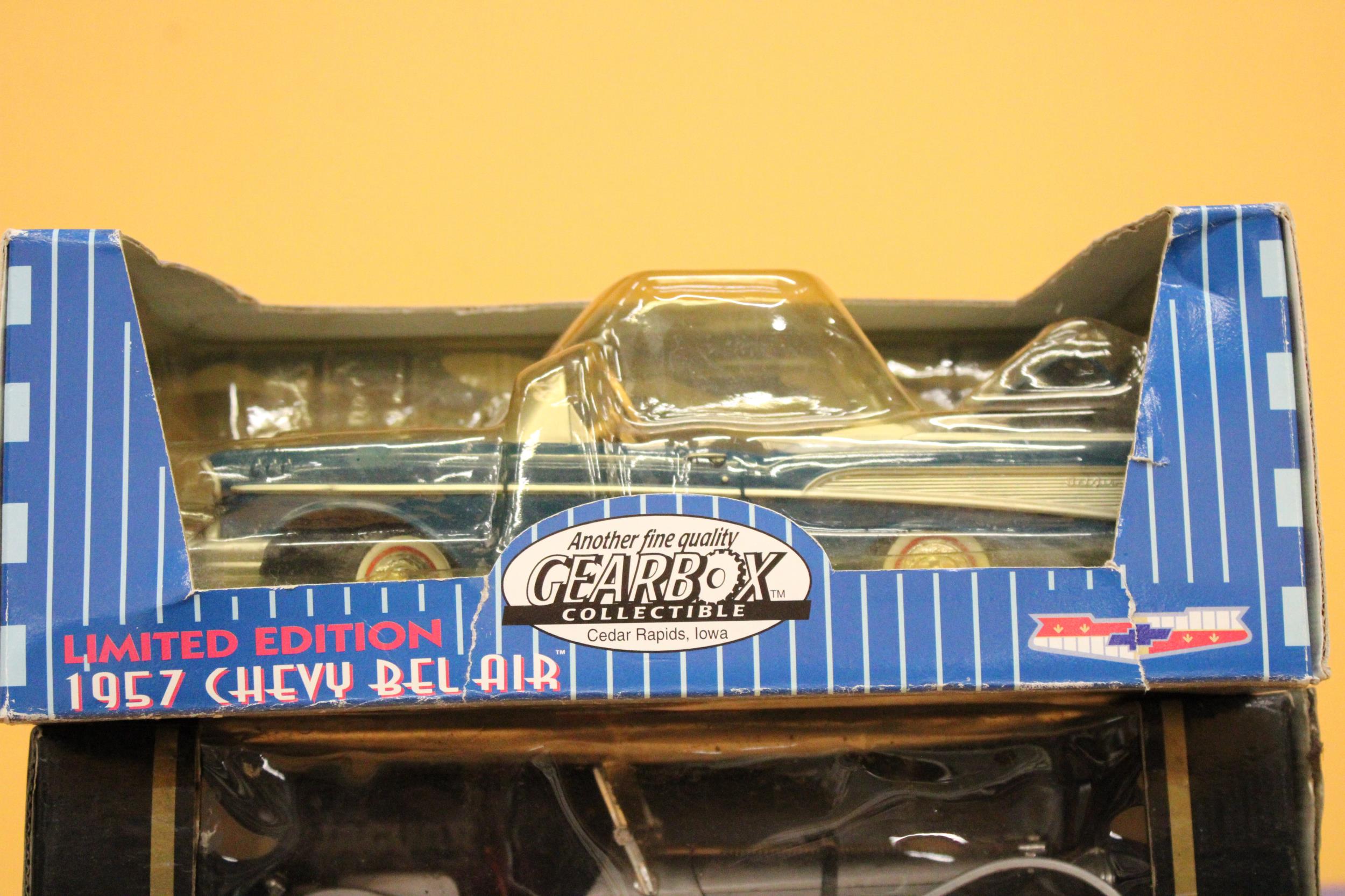 THREE VINTAGE BOXED TOY CARS TO INCLUDE A LIMITED EDITION 1947 CHEVY BEL AIR, JAGUAR AND A ALFA - Image 4 of 6