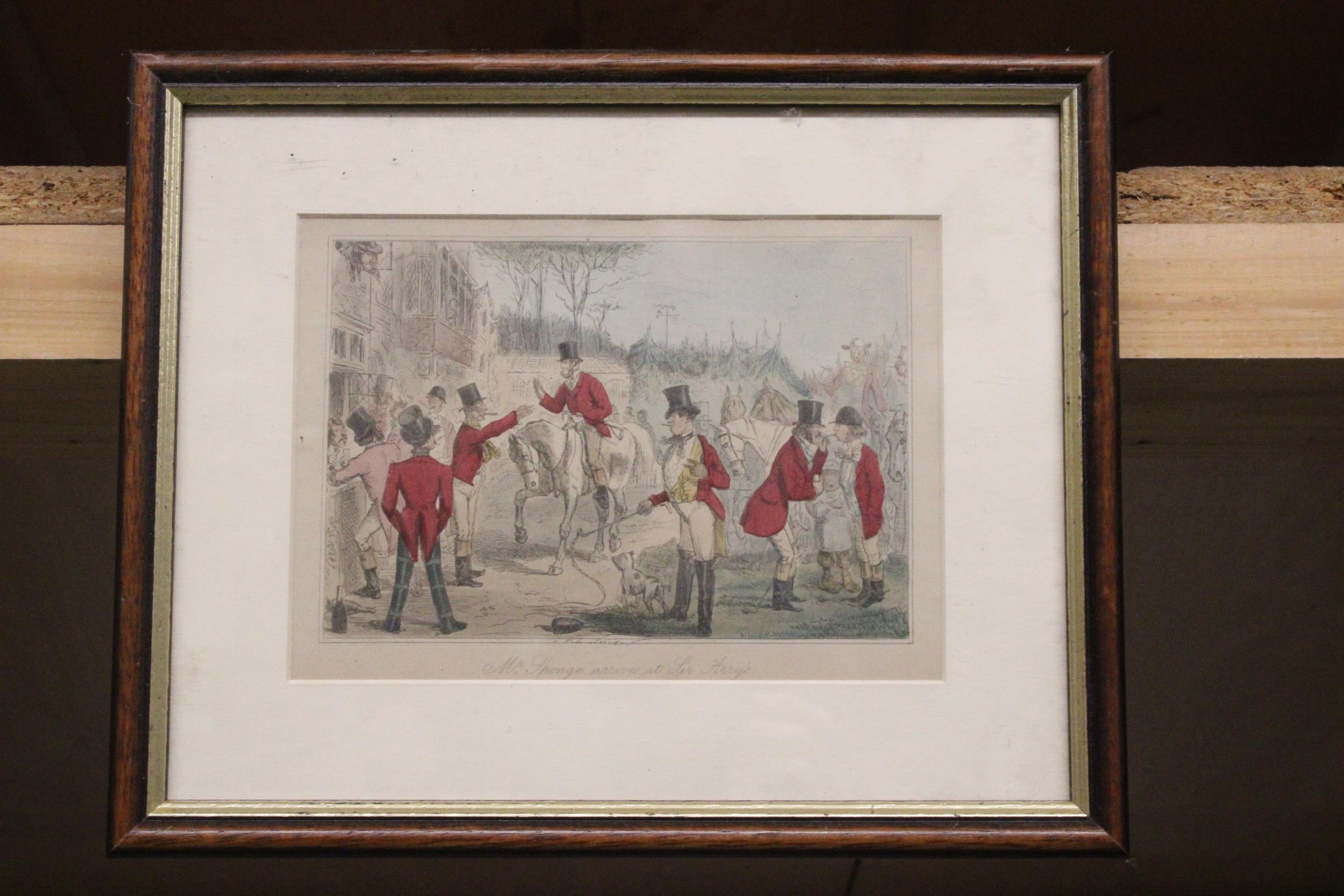 TWO COLOURED ENGRAVINGS OF HUNTSMEN - Image 2 of 5