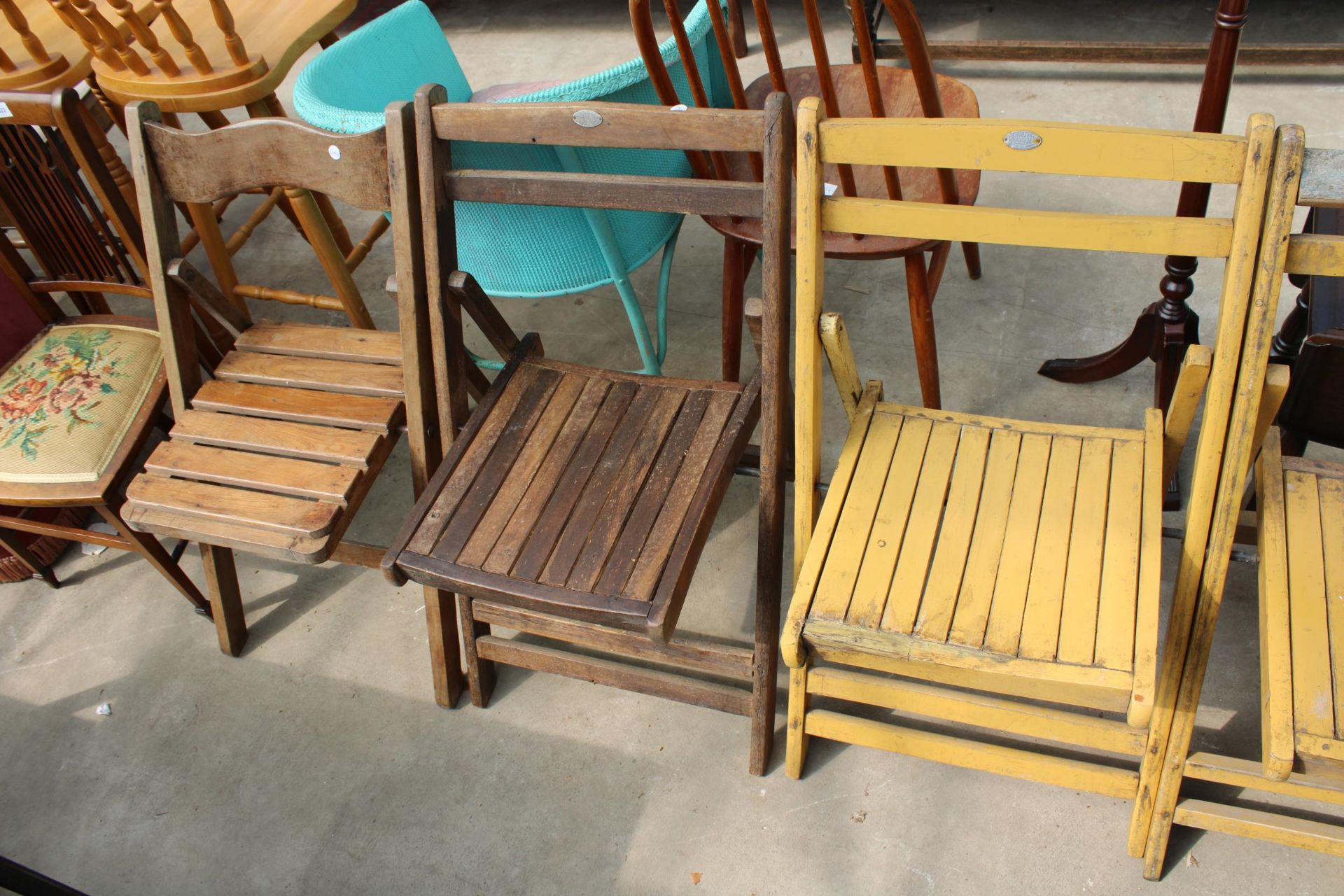 FIVE ROYAL BHARAT FOLDING CHAIRS AND ONE OTHER - Image 3 of 4