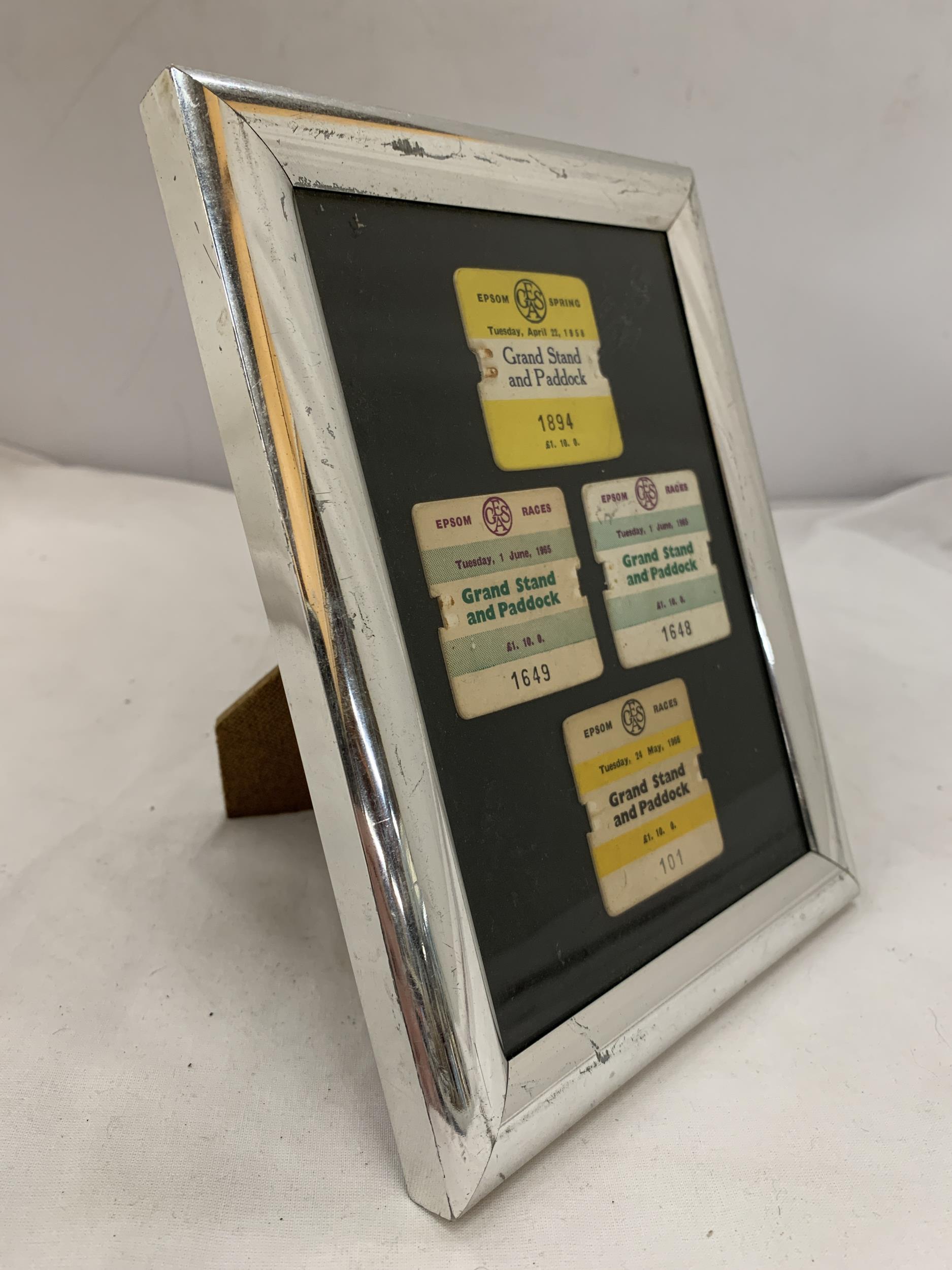 A COLLECTION OF FRAMED EPSOM RACING PASSES, 1958-1966 - Image 2 of 2