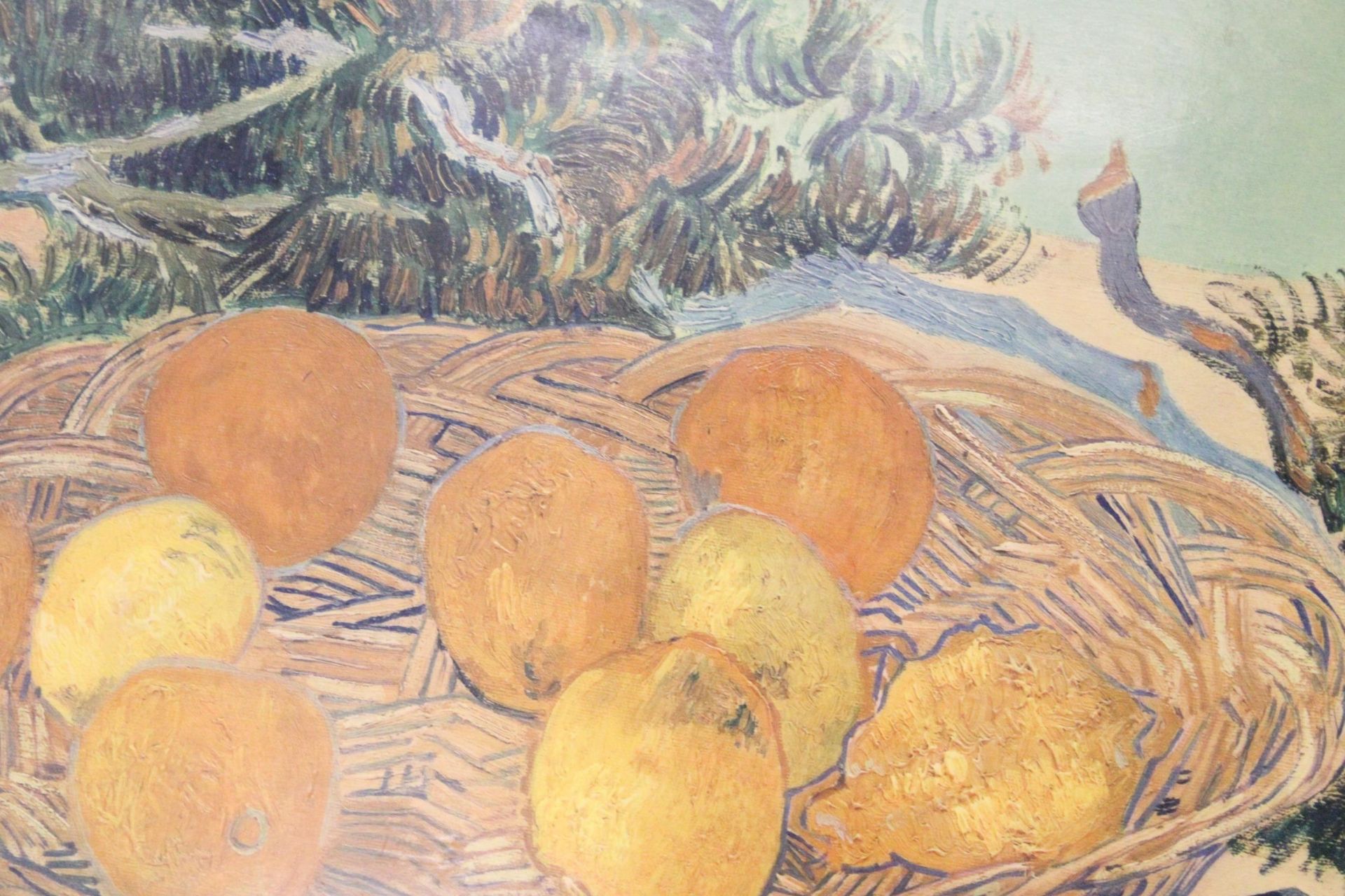 A VINCENT VAN GOGH STILL LIFE PRINT OF ORANGES AND LEMONS AND BLUE GLOVES - Image 3 of 5