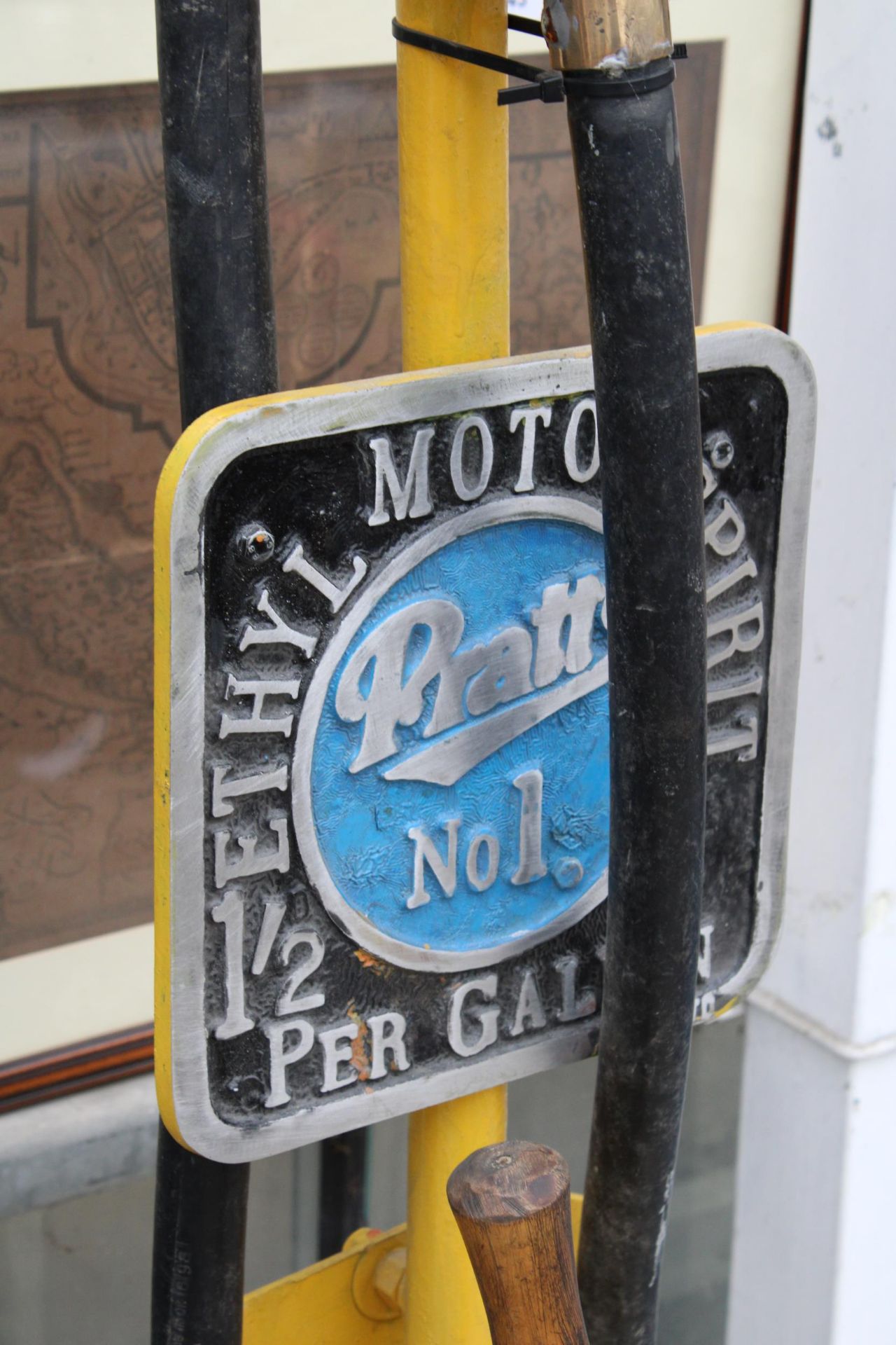 A PRATTS PETROL PUMP WITH BRASS AND COPPER NOZZLE - Image 2 of 5