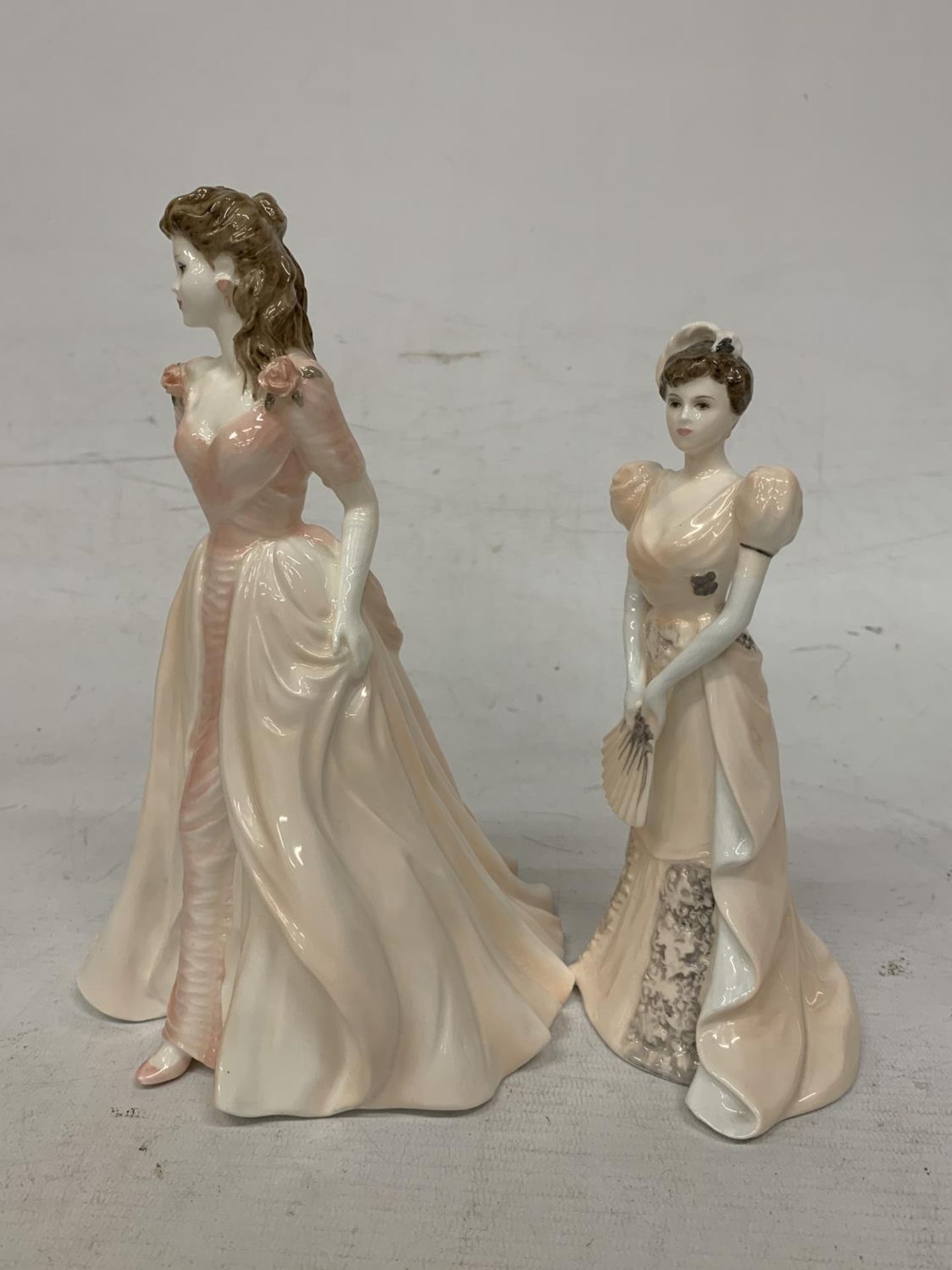 TWO COALPORT FIGURES - CHANTILLY LACE "VELVET" AND JACQUELINE FROM THE LADIES OF FASHION - Image 4 of 5