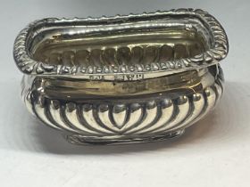 A HALLMARKED CHESTER SILVER SQUARE POT GROSS WEIGHT 38.1 GRAMS