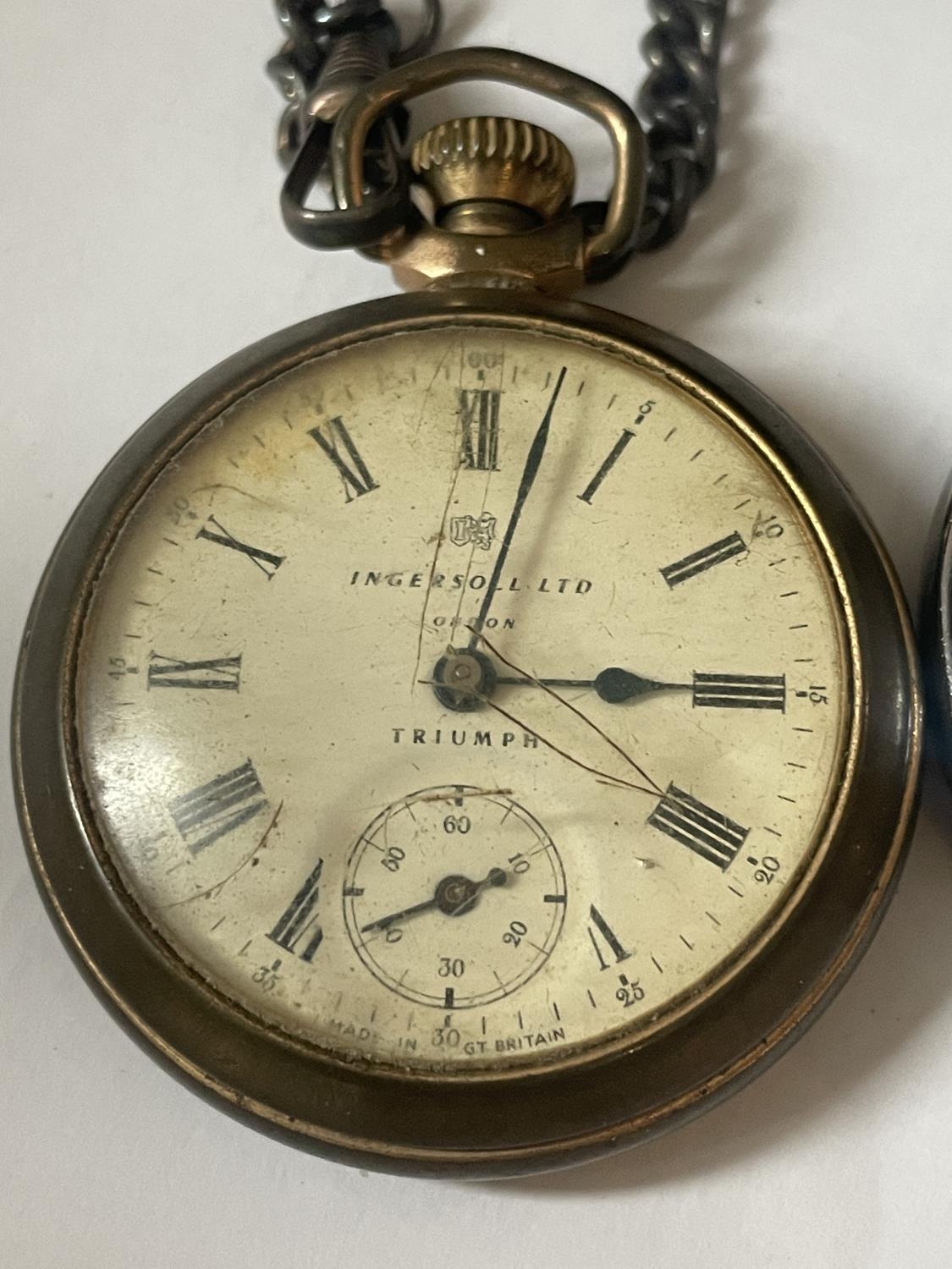 TWO INGERSOLL POCKET WATCHES - Image 3 of 4